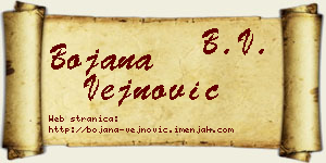 Bojana Vejnović vizit kartica